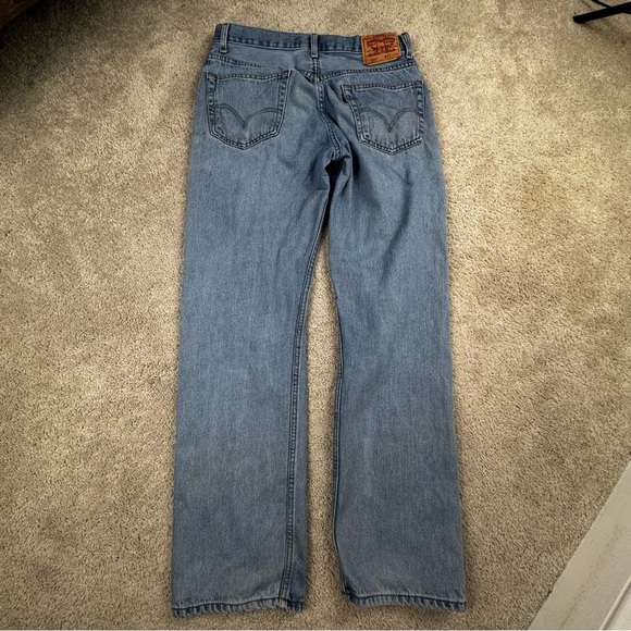 Levi's 505 Y2K Men's Jeans Regular Fit Straight Leg Denim Blue 34x33 Medium Wash - Picture 8 of 8